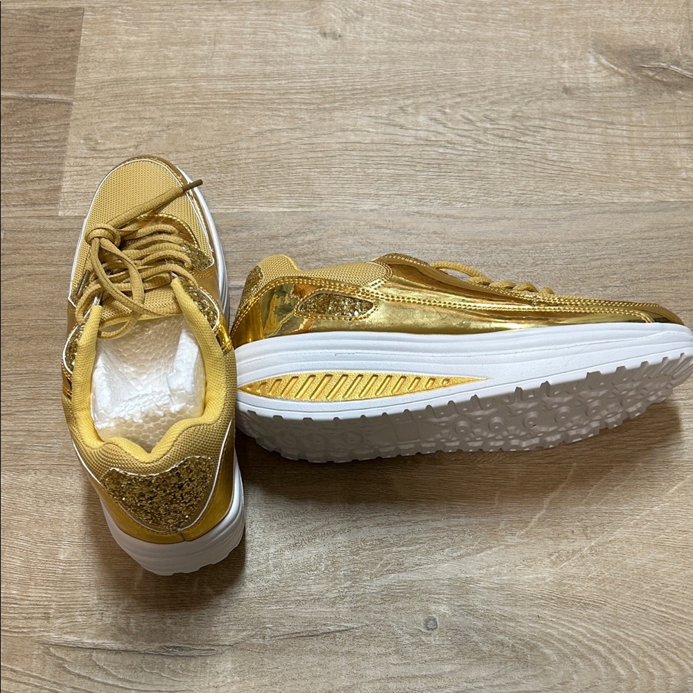 Gold and Yellow Sneakers - Picture 2 of 9